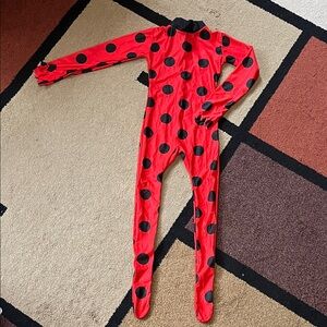 ❤️🐞Girls red one piece with black polka dots / size small